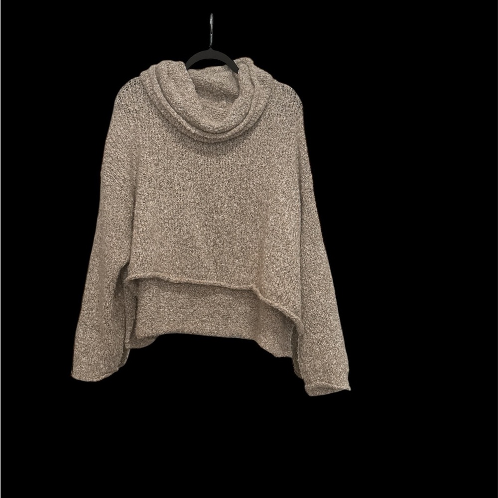 Free People BFF Cowl Neck Sweater Tan Women’s Small NWOT